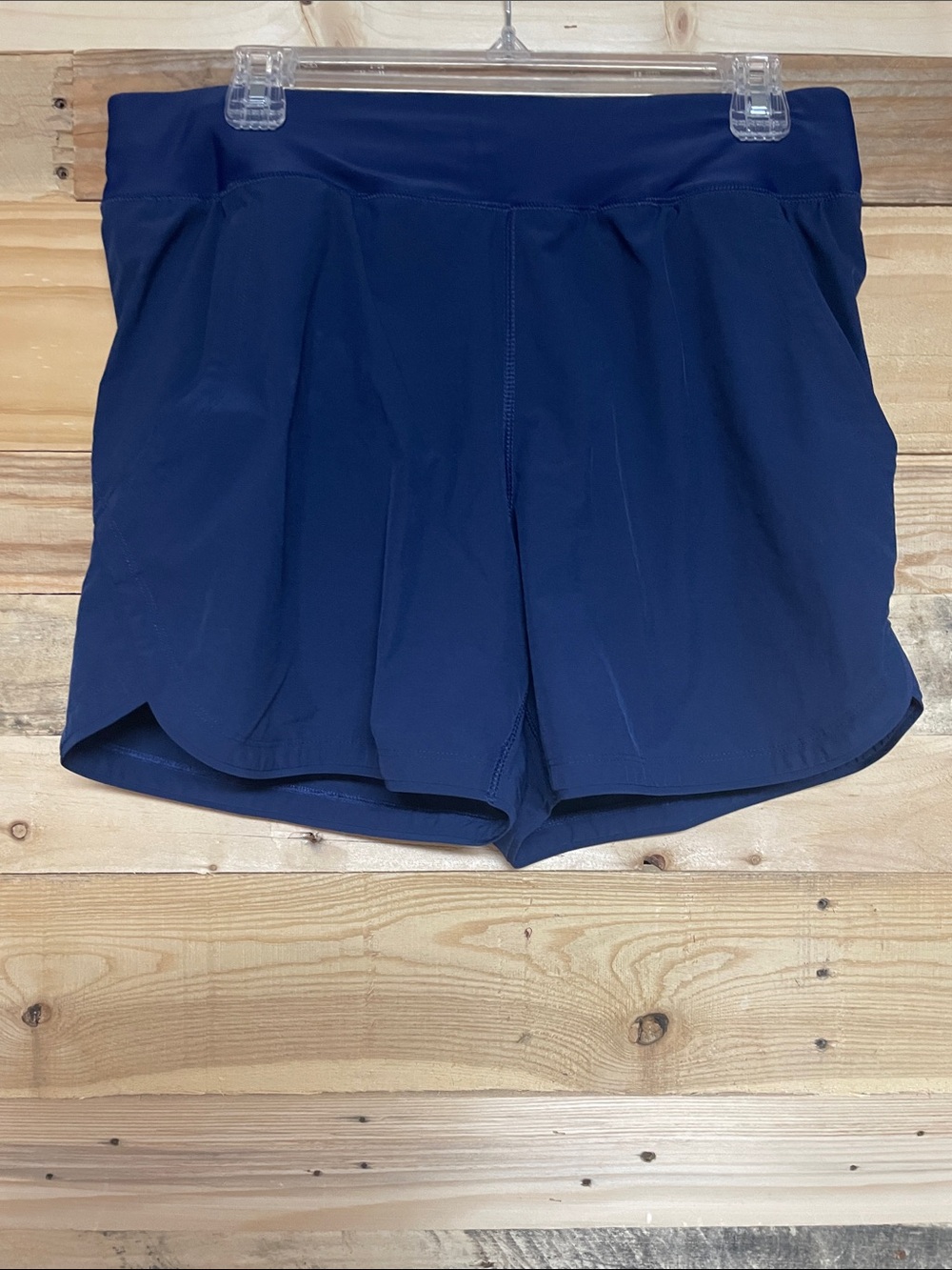 Lands’ End size 10 Blue Athletic Shorts with built-in underwear and pockets